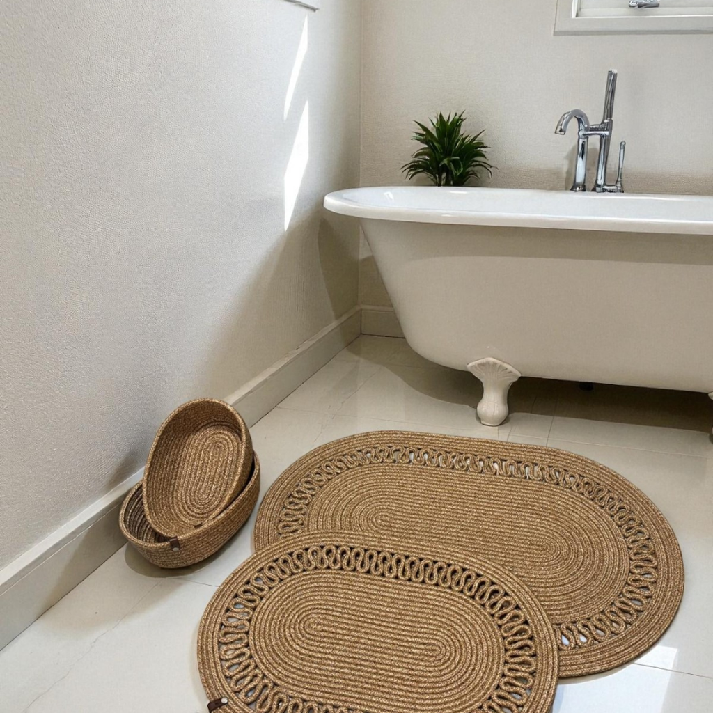 Terra Badezimmer-Set aus Jute 4'er Set