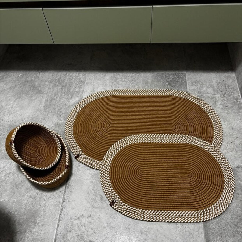 Serra Badezimmer-Set aus Jute 4'er Set