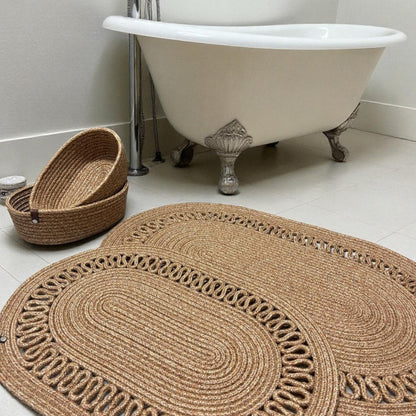 Terra Badezimmer-Set aus Jute Beige