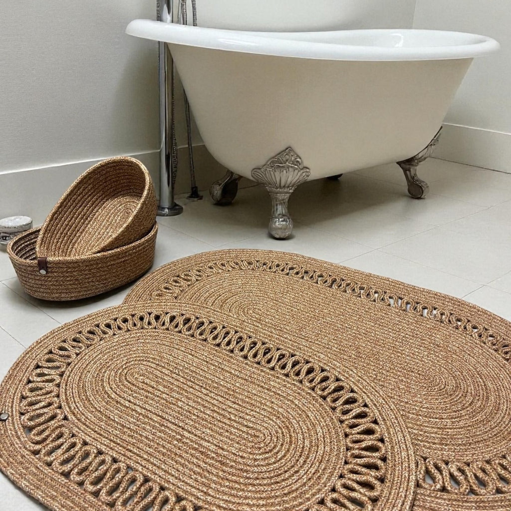 Terra Badezimmer-Set aus Jute 4'er Set