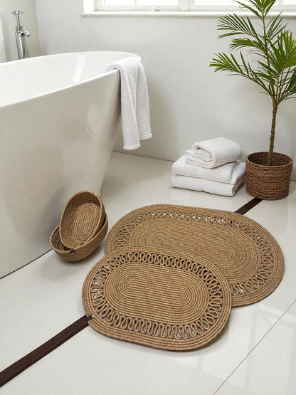Terra Badezimmer-Set aus Jute Beige