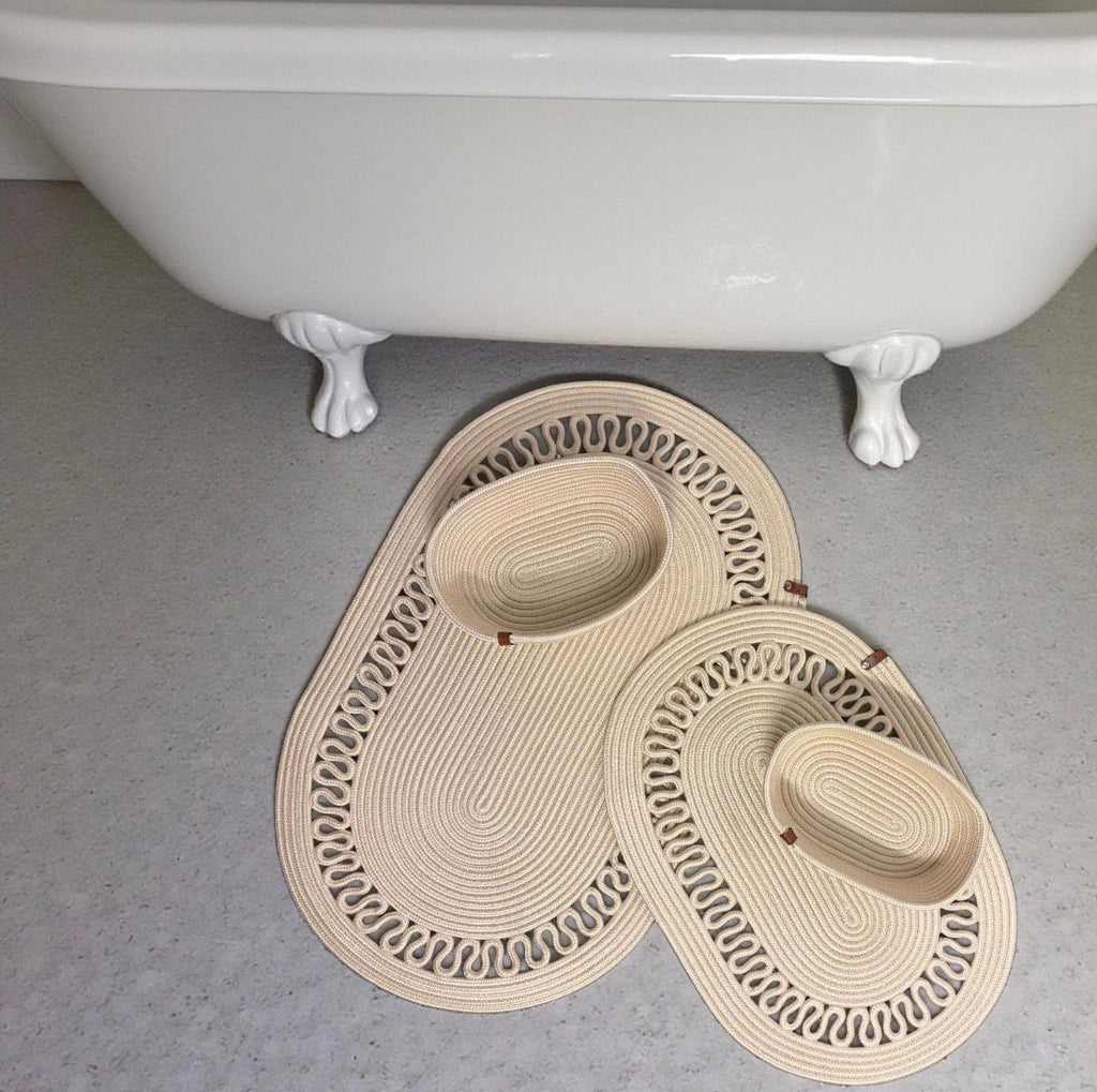 Terra Badezimmer-Set aus Jute 4'er Set