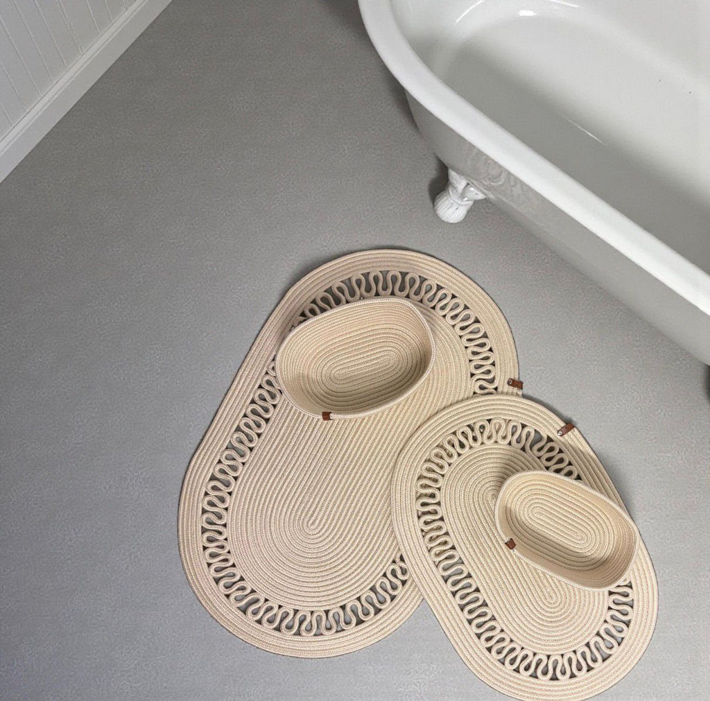 Terra Badezimmer-Set aus Jute 4'er Set
