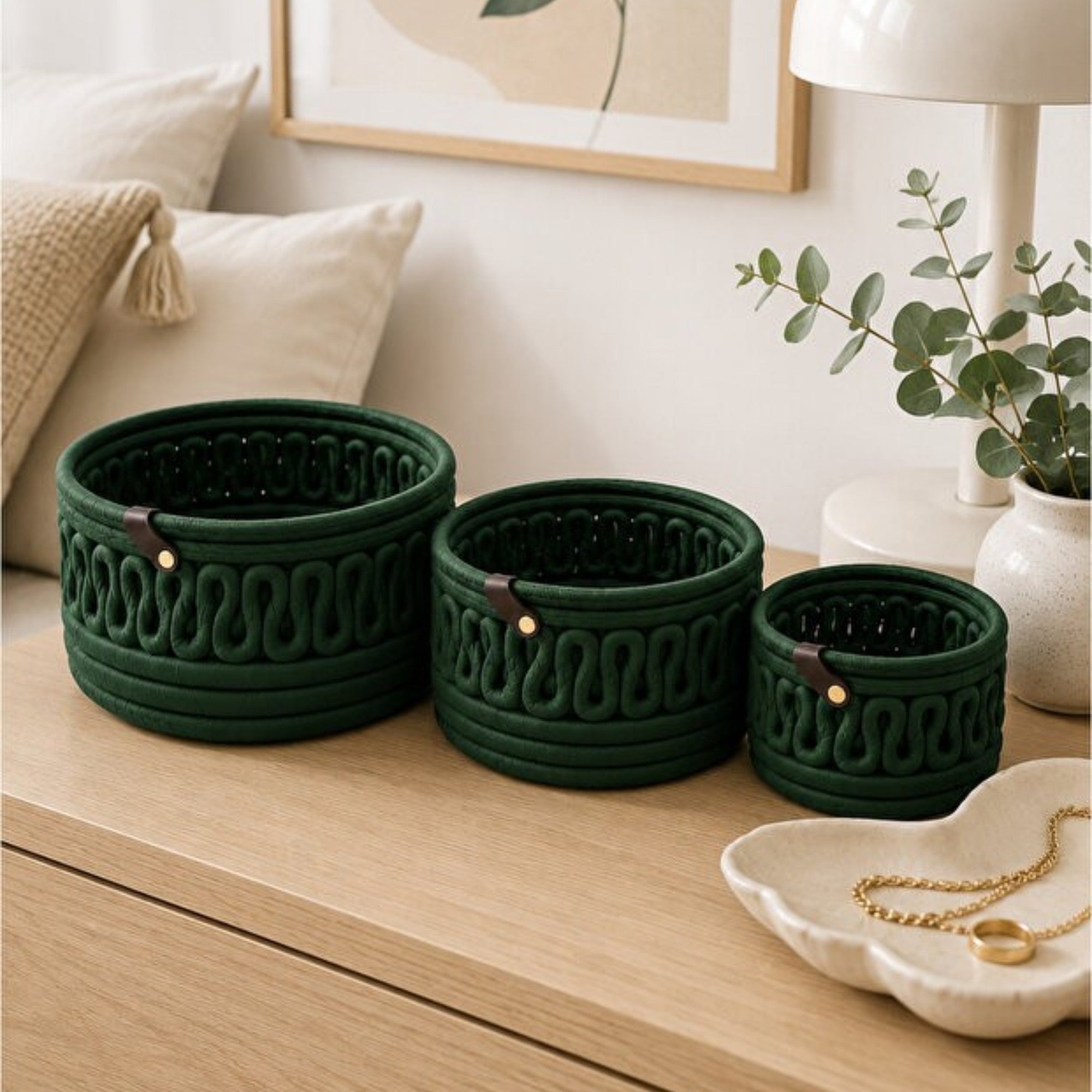 Velora Handgemachter Seilkorb 3er-Set