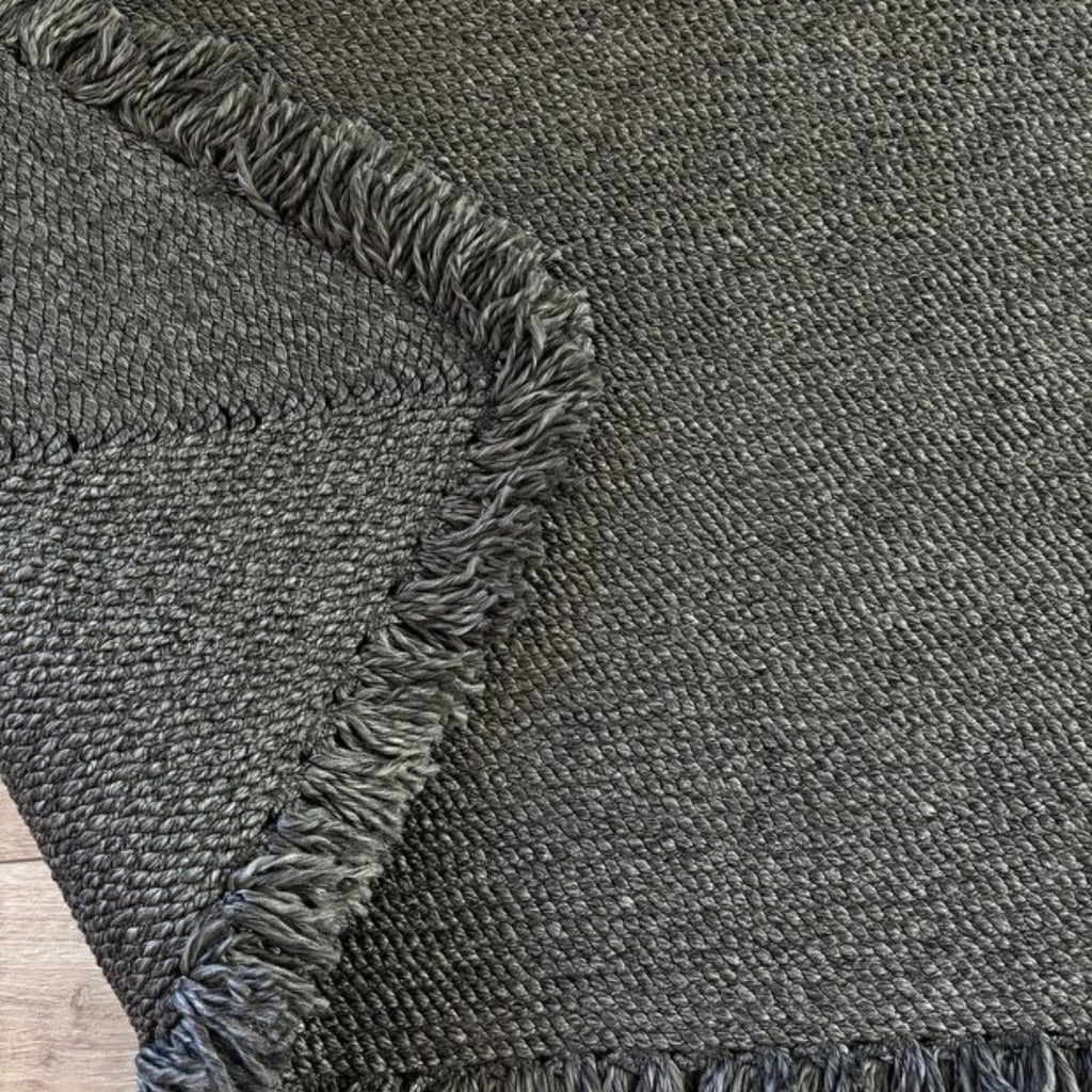 Mavaux Nil Jute-Teppich – Handgewebter Boho-Wohnzimmerteppich mit Fransen & Naturseil-Optik