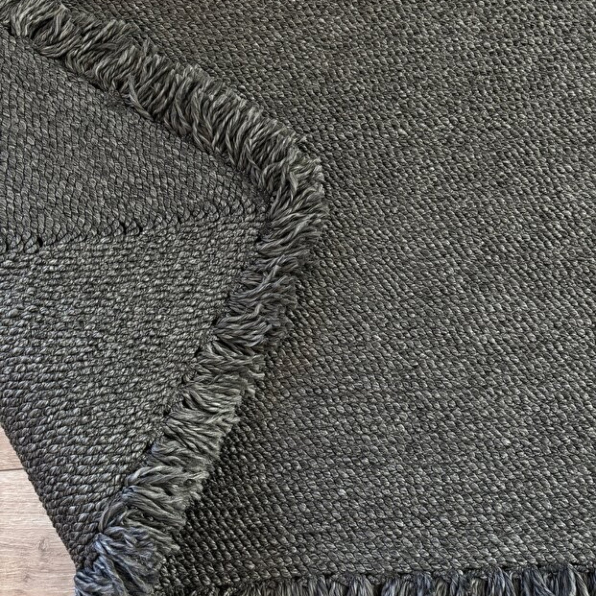Mavaux Nil Jute-Teppich – Handgewebter Boho-Wohnzimmerteppich mit Fransen & Naturseil-Optik