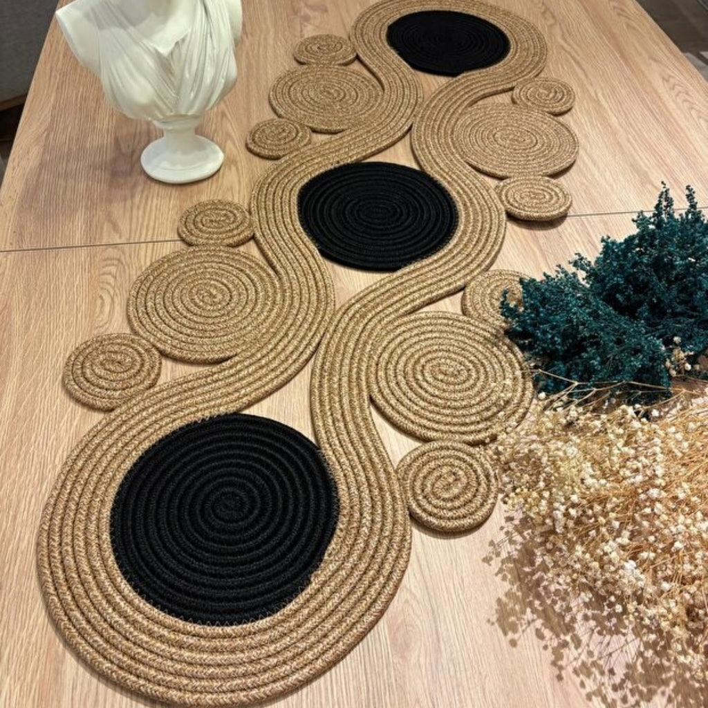 Tischläufer in Jute-Optik, Handgemacht