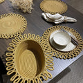 Galaxy Modernes Jute-Platzset und Brotkorb-Set (7-teilig)