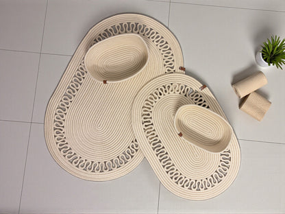 Terra Badezimmer-Set aus Jute Creme