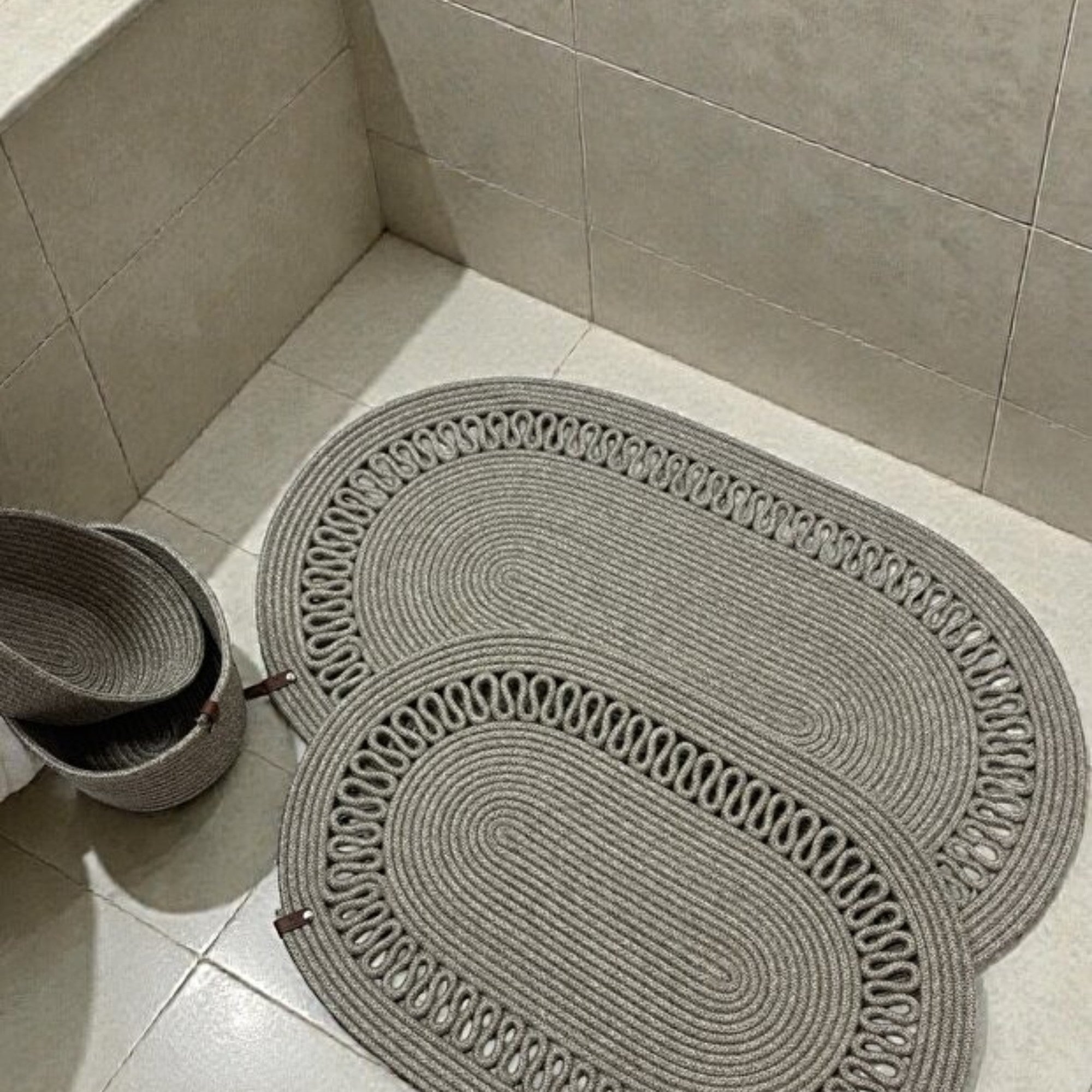 Terra Badezimmer-Set aus Jute 4'er Set
