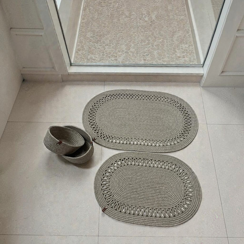 Terra Badezimmer-Set aus Jute 4'er Set